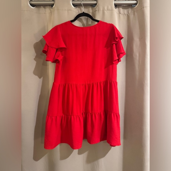 Timing Red Apparel Ruffle Dress - Picture 2 of 6